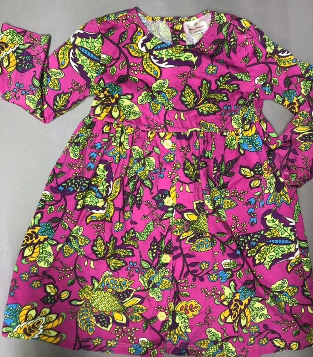 Hanna Andersson Floral Dress size 120 US 6-7